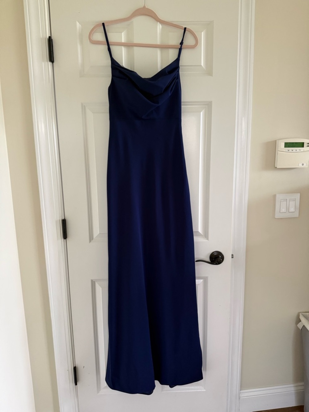 Revelry Navy Cowl Neck Maxi Slip Dress